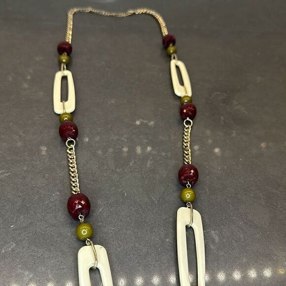 Forever 21 Beaded Chain Necklace - Picture 2 of 4